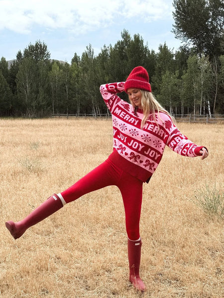 Callie Sweater in Sugared Peppermint