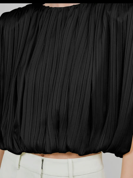 I Knew You Were Bubble Top in Black