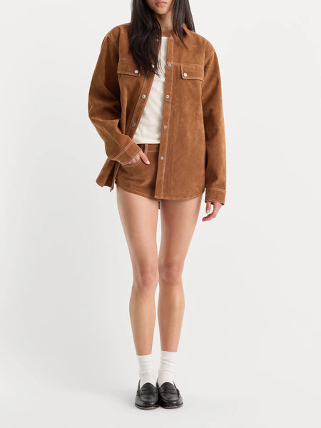 The Better Than Suede Overshirt in Cafe Clay