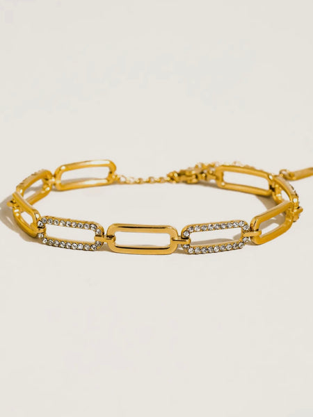 Evasion Glam Rhinestone Chain Bracelet