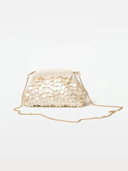 Vienna Clutch in Cream