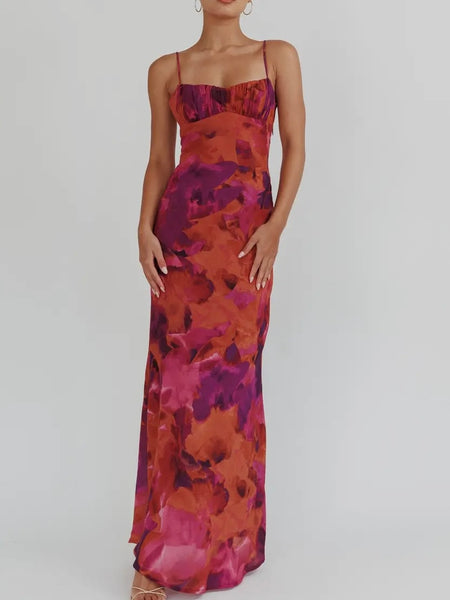 Harvest Moon Maxi Dress in Dark Rose