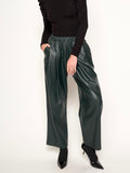 Bryan Faux Leather Pant in Emerald
