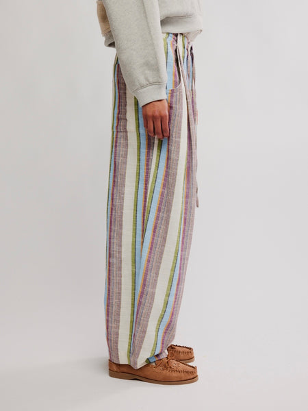 Chambers Laid Back Stripe Pant in Ivory Combo