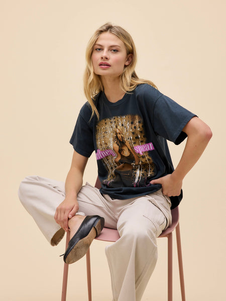 Britney Spears Oops I Did It Again Merch Tee in Vintage Black