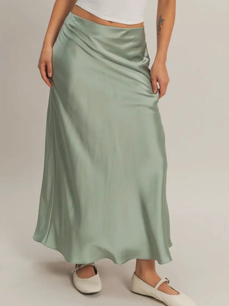 To The Maxi Skirt in Sage