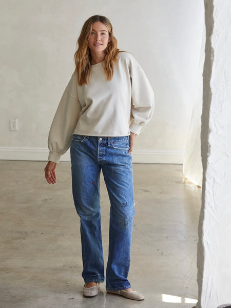 Zayne French Terry Pullover in Sugar