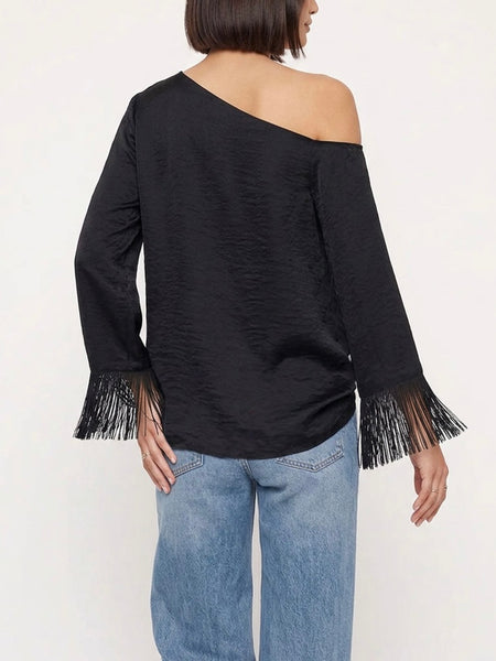 That's So Fringe Top in Black