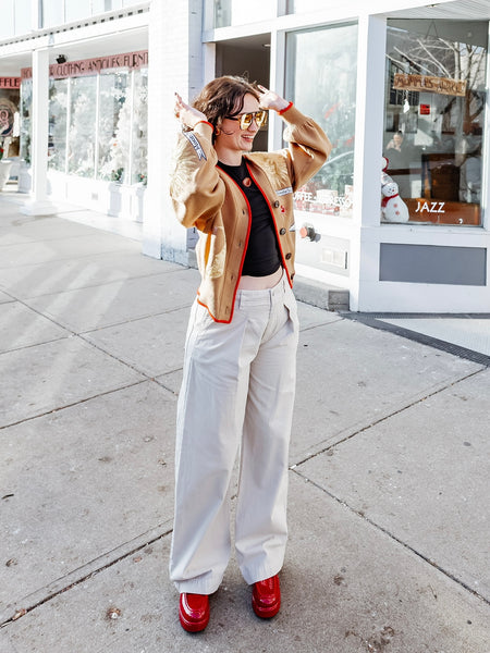 Double Bridge Aviator Glasses in Yellow