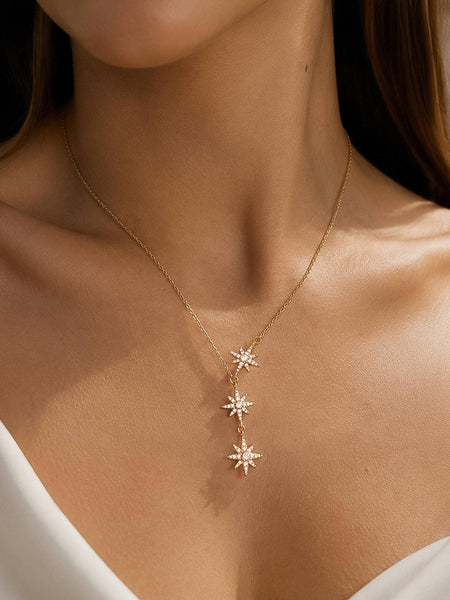 Clary Starburst Drop Necklace
