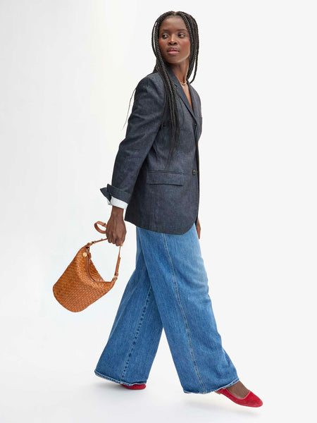 Petite Jeanne Bag in Natural Woven Checker