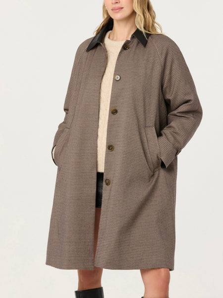 Raiden Coat in Brown Plaid