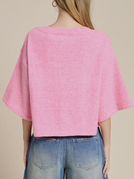 Best of Buttons Cardi in Pink