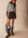 Margot Sweater Tee in Heather Grey