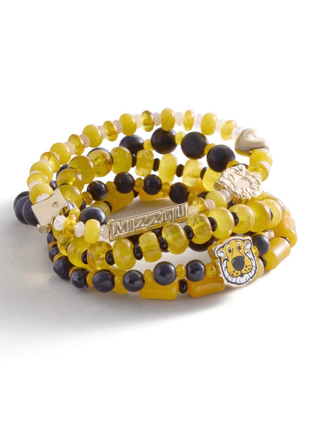 University of Missouri Beaded Stretch Bracelet Set