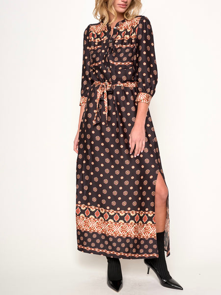 Cassie Dress in Charcoal Frost