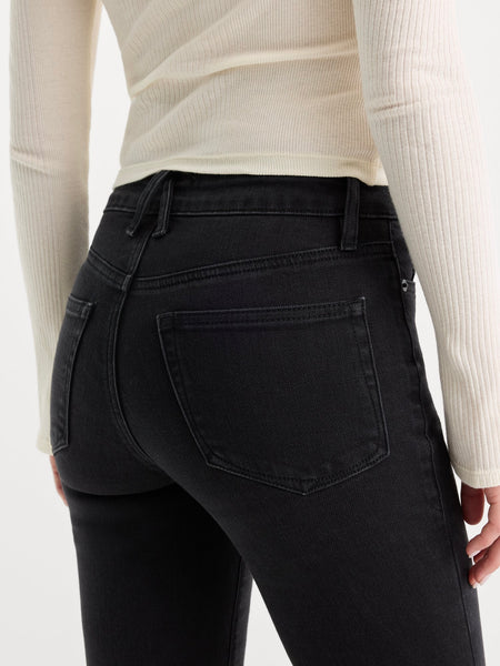 Soft Tech Good Legs Crop Mini Boot Jeans in Black442