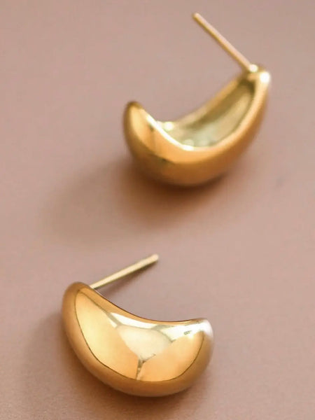 Gold Teardrop Studs