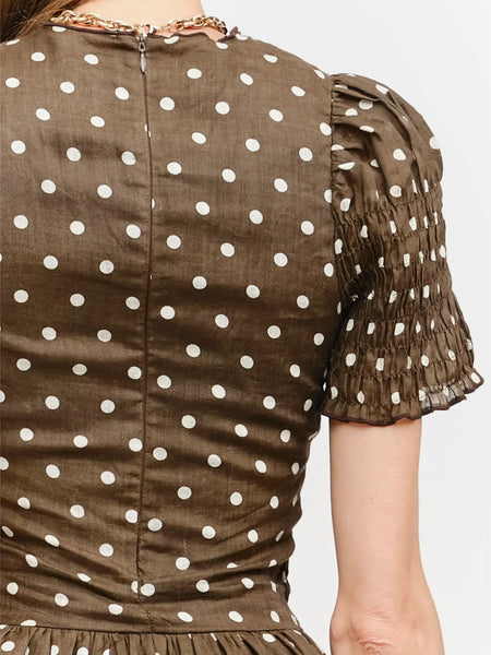 On The Spot Mini Dress in Brown