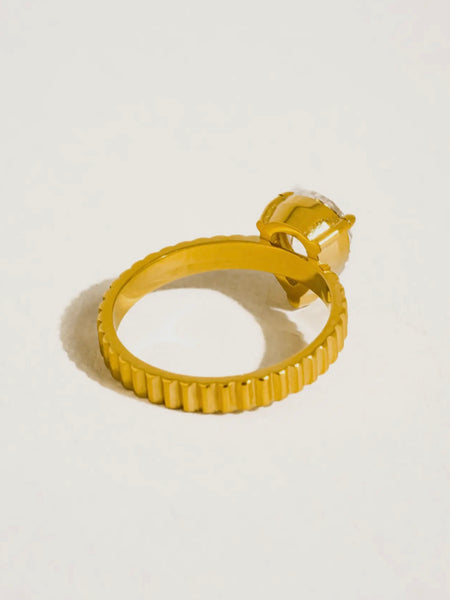 Emberlace Pear Stone Ring