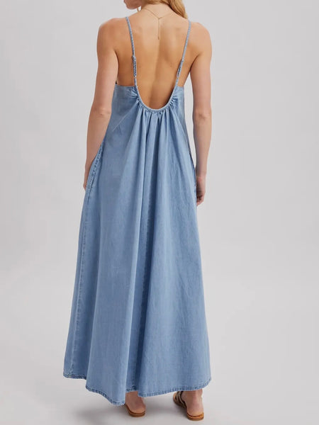 What's The Scoop Maxi Dress in Denim