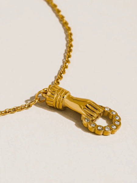 Normelle CZ Hand Charm Necklace