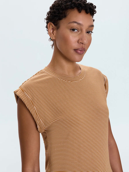 Olivia Tee in Dark Rum Stripe