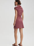Rebecca Zip Through Dress in Wild Rhubarb