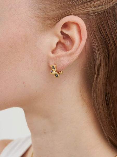 Larkspur Huggie Earrings