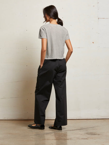 Harley Boxy Tee in Ivory & Black Stripe