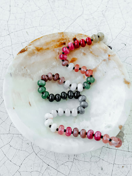 Stone Beaded Necklace in Mountains