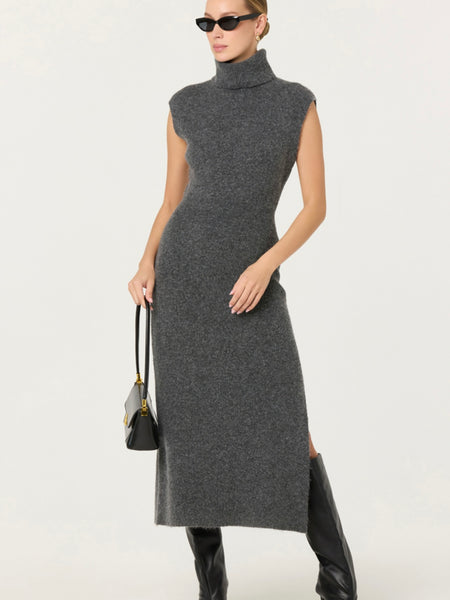 Roxanna Sweater Dress in Charcoal