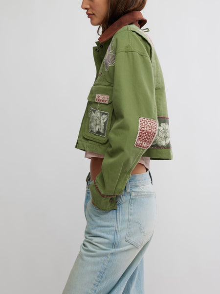 Martha Workwear Appliques in Callisto Green