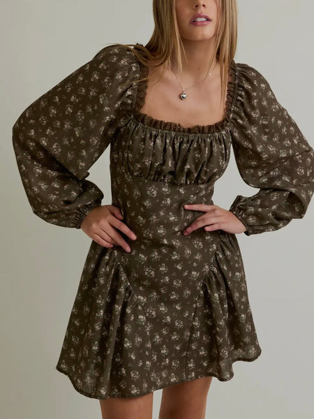 In The Details Mini Dress in Olive