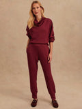 The Slim Cuff Pant 27.5 in New Maroon