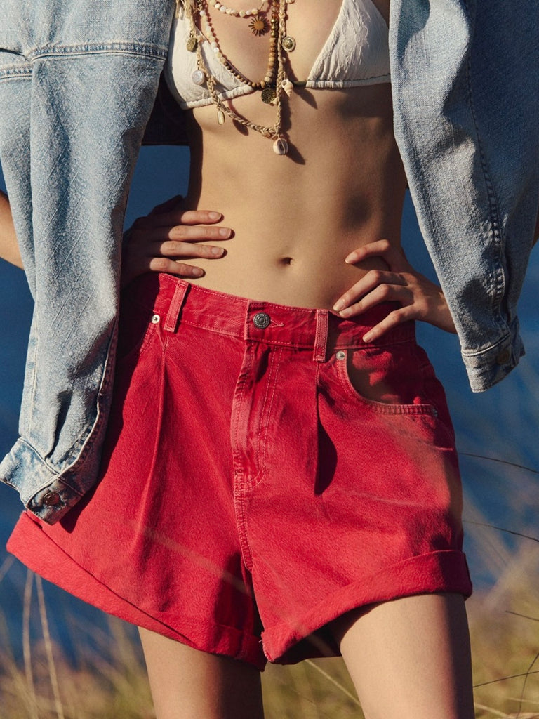 Danni Short in Hot Rod Red
