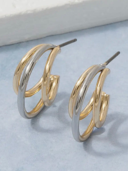 Two Tone Triple Studs