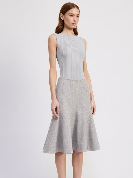 Reed Knit Bodysuit in Grey