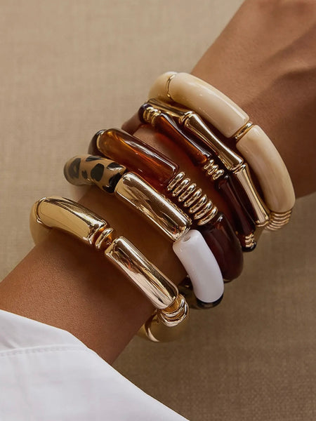 Cove Chunky Resin Bangle Set