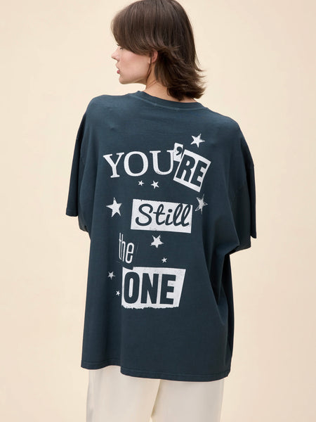 Shania Still The One One Size Tee in Vintage Black