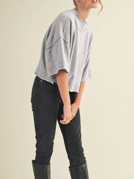 MOCKtauk Will Never Be The Same Sweater in Heather Grey