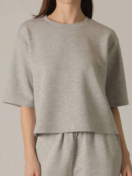 Hazel Overlap Back Top in Grey