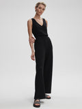 Alina Wide Leg Jumpsuit in Black