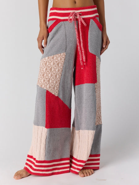Snow Much Fun Lounge Pant in Patchwork Combo