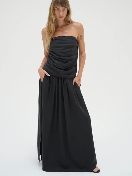 Cana Strapless Top in Pirate Black