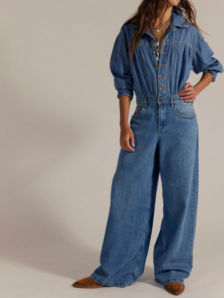 Alina Wide Leg Jumpsuit in Black