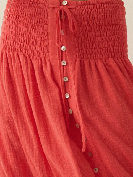 Gauze To Go Maxi Skirt in Tomato