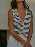 Vested Interest Stripe Top in Blue