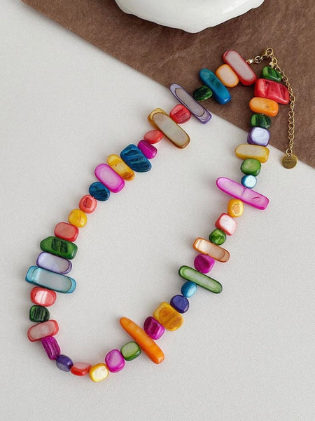 What The Shell Rainbow Necklace