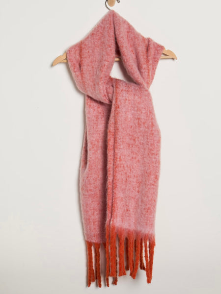 Winter Chill Blanket Scarf in Pink